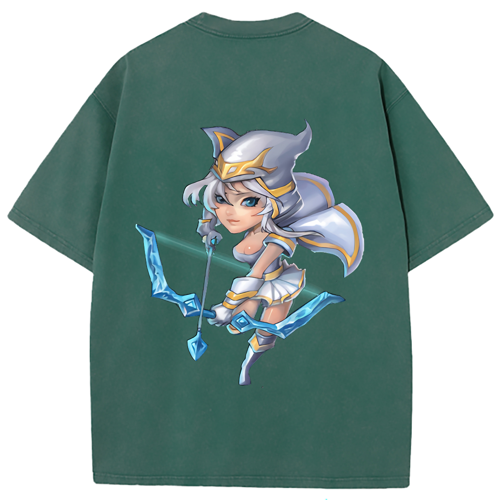 （画像用） リーグ・オブ・レジェンド League of Legends LOL 綿100% ヴィンテージ風 半袖Tシャツ（背面プリント）